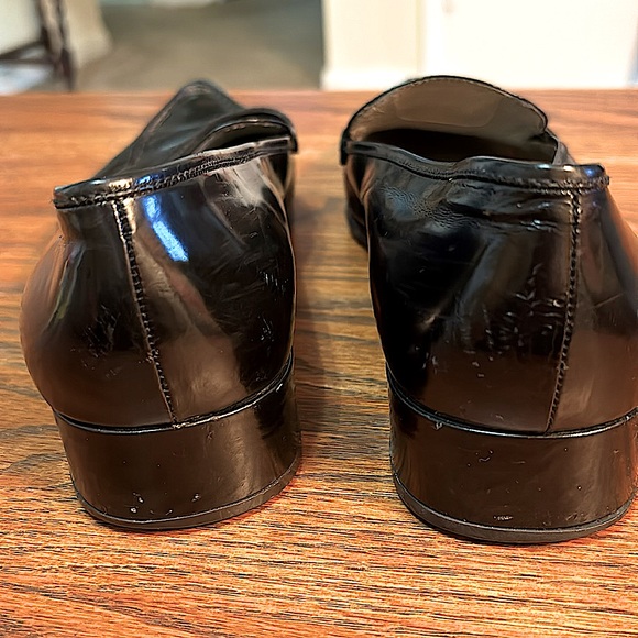 Prada Black Leather Loafers, Pointy Toe. Vintage 1990’s Woman’s size 39 1/2 / 9 - Picture 15 of 16